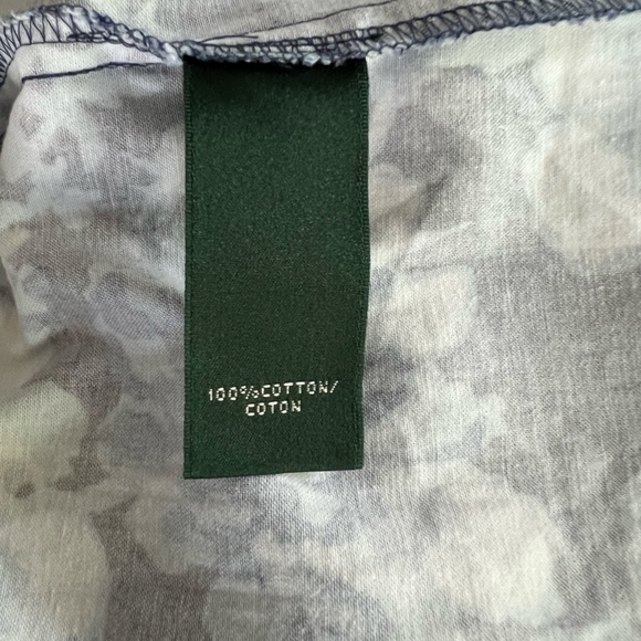 Lauren Ralph Lauren Blue and White Floral Fit and Flare Dress Size 6 - Picture 6 of 7